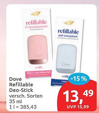 Dove Refillable Deo-Stick versch. Sorten 35 ml