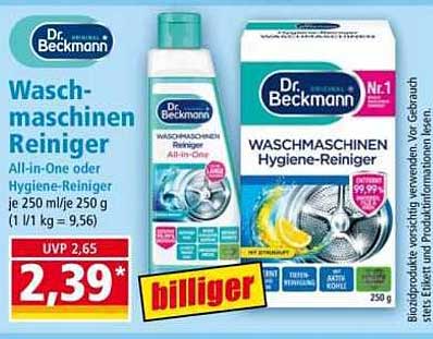 Dr. Beckmann Waschmaschinen Reiniger All-in-One oder Hygiene-Reiniger