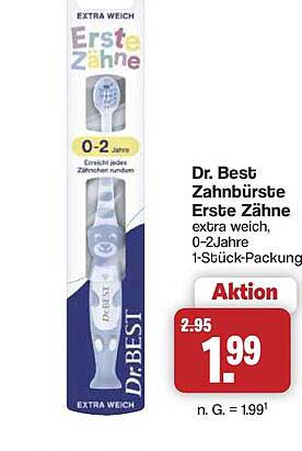 Dr. Best Zahnbürste Erste Zähne extra weich, 0-2 Jahre, 1-Stück-Packung