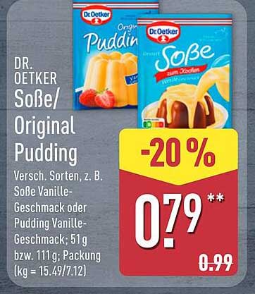 DR. OETKER Soße/Original Pudding
