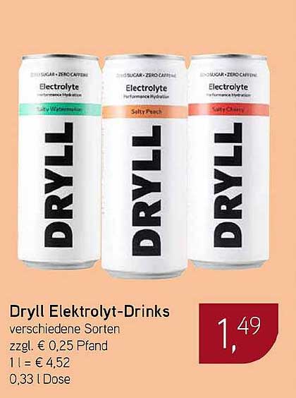Dryll Elektrolyt-Drinks verschiedene Sorten