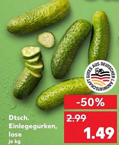 Dtsch. Einlegegurken, lose je kg