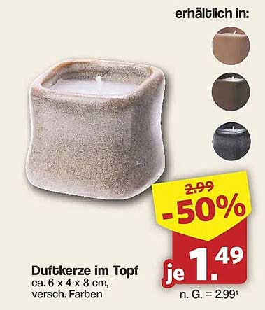 Duftkerze im Topf