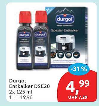Durgol Entkalker DSE20 2x 125 ml 1 l = 19,96