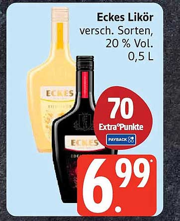 Eckes Likör versch. Sorten, 20 % Vol., 0,5 L