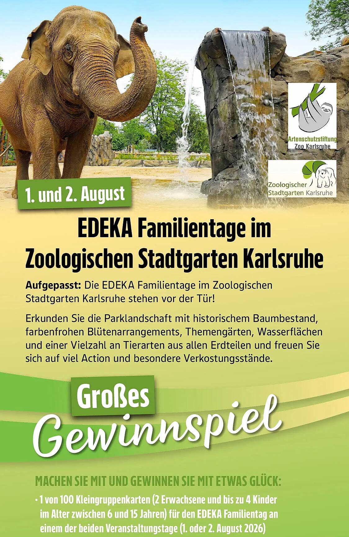 EDEKA Familientage im Zoologischen Stadtgarten Karlsruhe