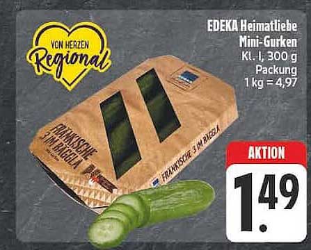 EDEKA Heimatliebe Mini-Gurken Kl. I, 300 g