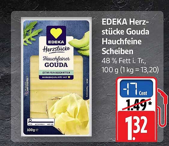 EDEKA Herzstücke Gouda Hauchfeine Scheiben