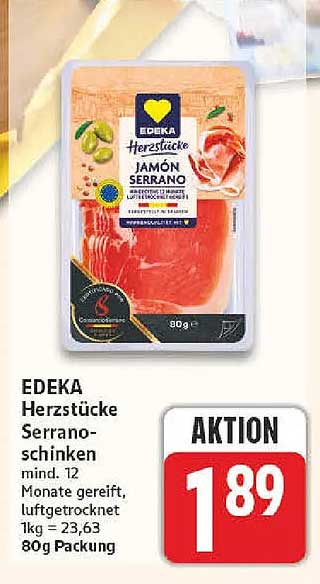 EDEKA Herzstücke Serrano-schinken