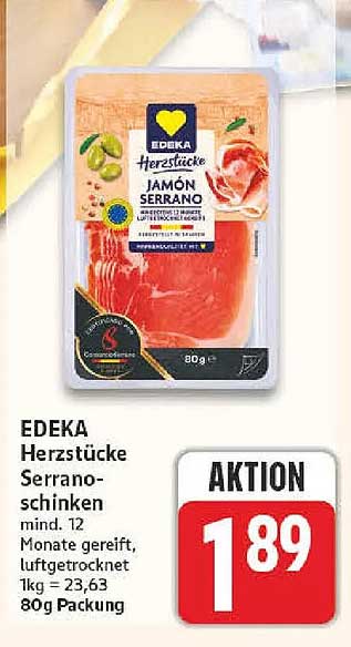 EDEKA Herzstücke Serrano-schinken