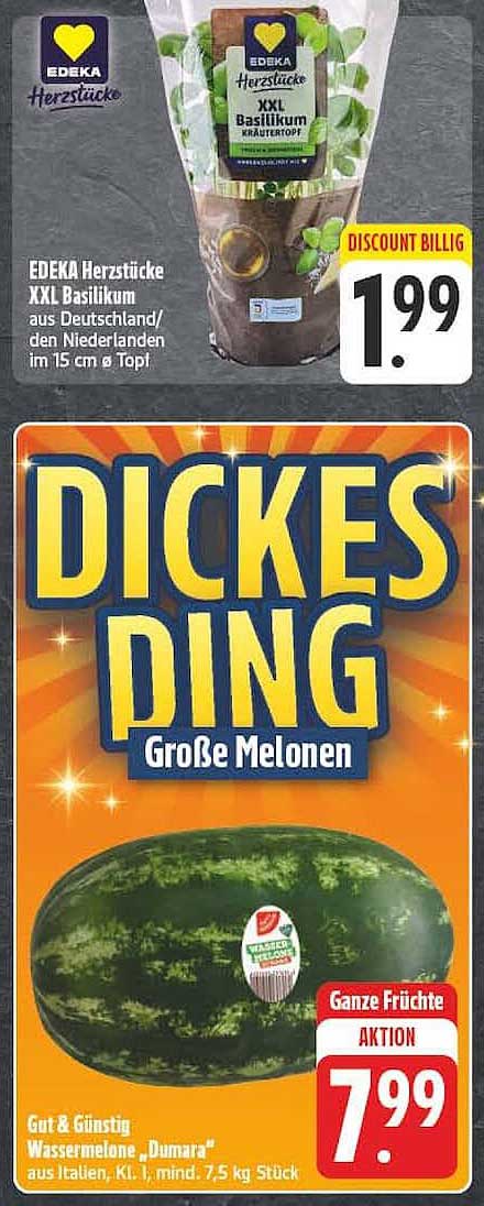 EDEKA Herzstücke XXL Basilikum aus Deutschland/den Niederlanden im 15 cm Ø Topf