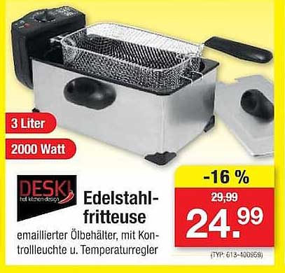 Edelstahl-fritteuse