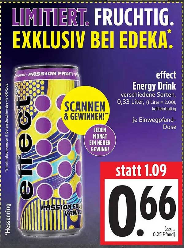 effect Energy Drink verschiedene Sorten, 0,33 Liter, koffeinhaltig