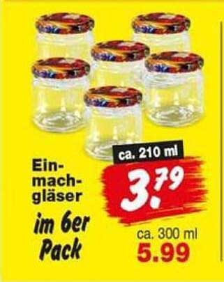 Einmachgläser im 6er Pack