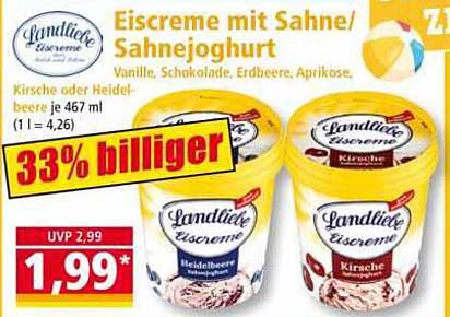 Eiscreme mit Sahne/Sahnejoghurt