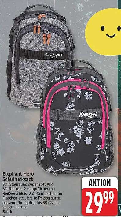 Elephant Hero Schulrucksack