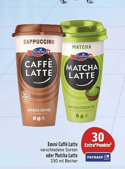 Emmi Caffè Latte verschiedene Sorten oder Matcha Latte 230 ml Becher
