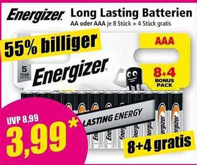 Energizer Long Lasting Batterien