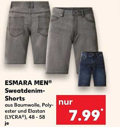 ESMARA MEN® Sweatdenim-Shorts