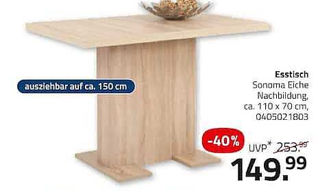 Esstisch Sonama Eiche Nachbildung, ca. 110 x 70 cm, 0405021803