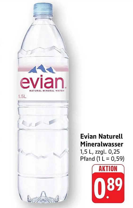 Evian Naturell Mineralwasser