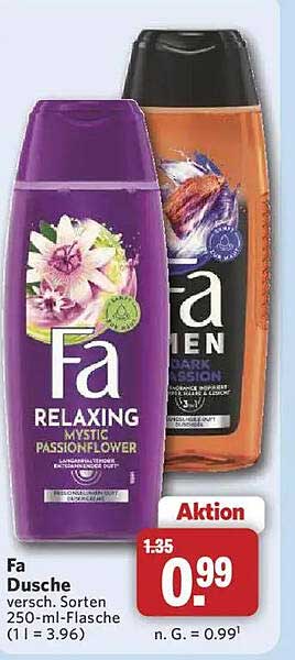 Fa Dusche versch. Sorten 250-ml-Flasche (1 l = 3.96)
