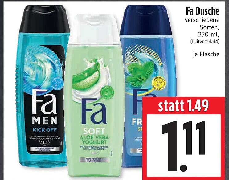 Fa Dusche verschiedene Sorten, 250 ml