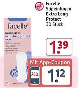 Facelle Slipeinlagen Extra Lang Protect 30 Stück