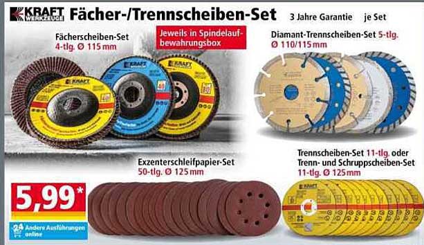 Fächer-/Trennscheiben-Set
