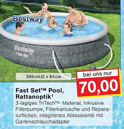 Fast Set™ Pool, Rattanoptik¹