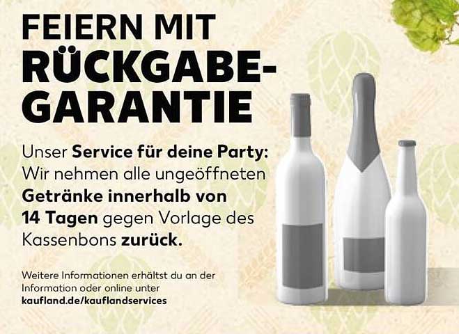 FEIERN MIT RÜCKGABE-GARANTIE
