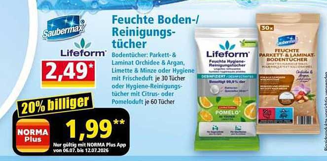 Feuchte Boden-/ Reinigungstücher