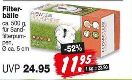 Filter-bälle ca. 500 g, für Sandfilterpumpen, Ø ca. 5 cm