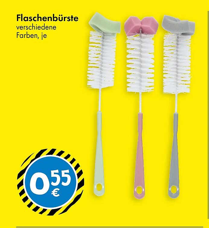 Flaschenbürste verschiedene Farben, je