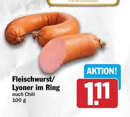 Fleischwurst/Lyoner im Ring auch Chili 100 g