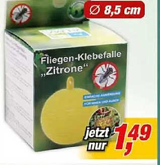Fliegen-Klebefalle „Zitrone“