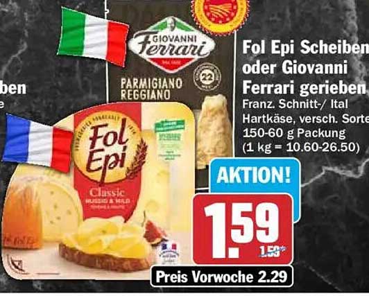 Fol Epi Scheiben oder Giovanni Ferrari gerieben