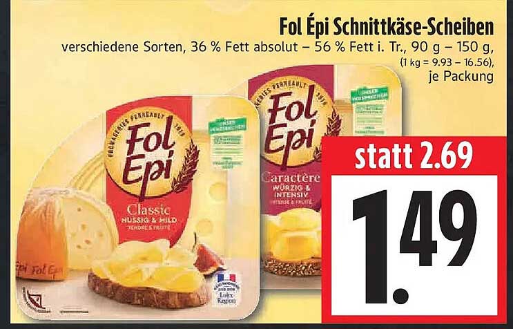 Fol Épi Schnittkäse-Scheiben
