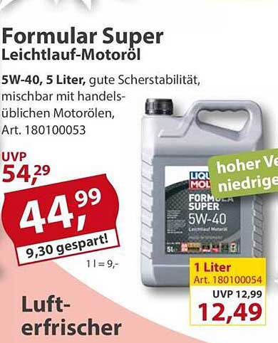 Formular Super Leichtlauf-Motoröl