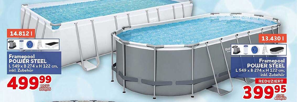 Framepool POWER STEEL L 549 x B 274 x H 122 cm, inkl. Zubehör