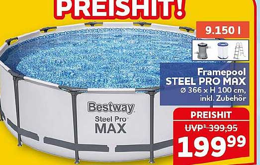 Framepool STEEL PRO MAX Ø 366 x H 100 cm, inkl. Zubehör