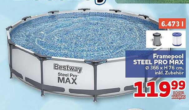 Framepool STEEL PRO MAX Ø 366 x H 76 cm, inkl. Zubehör