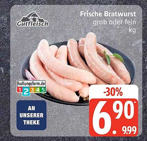 Frische Bratwurst grob oder fein kg
