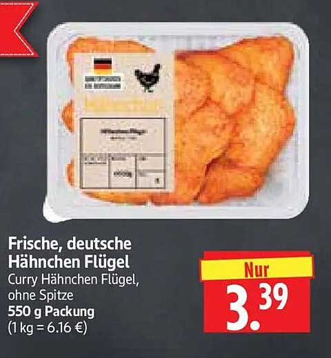 Frische, deutsche Hähnchen Flügel
