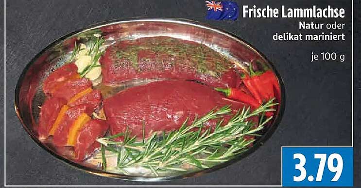 Frische Lammlachse Natur oder delikat mariniert