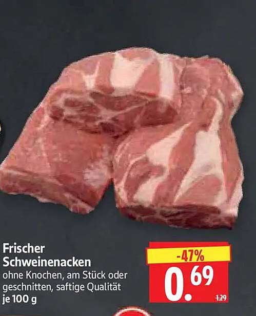 Frischer Schweinenacken