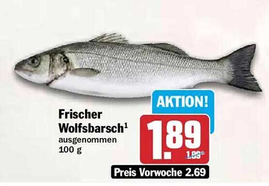 Frischer Wolfsbarsch¹ ausgenommen 100 g