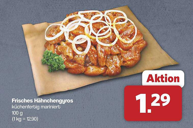 Frisches Hähnchengyros