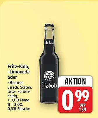 Fritz-Kola, -Limonade oder -Brause