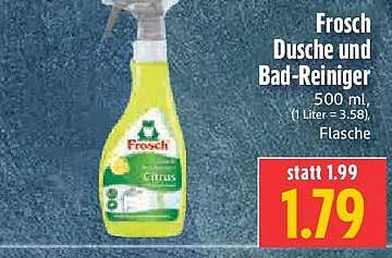 Frosch Dusche und Bad-Reiniger 500 ml (1 Liter = 3,58), Flasche